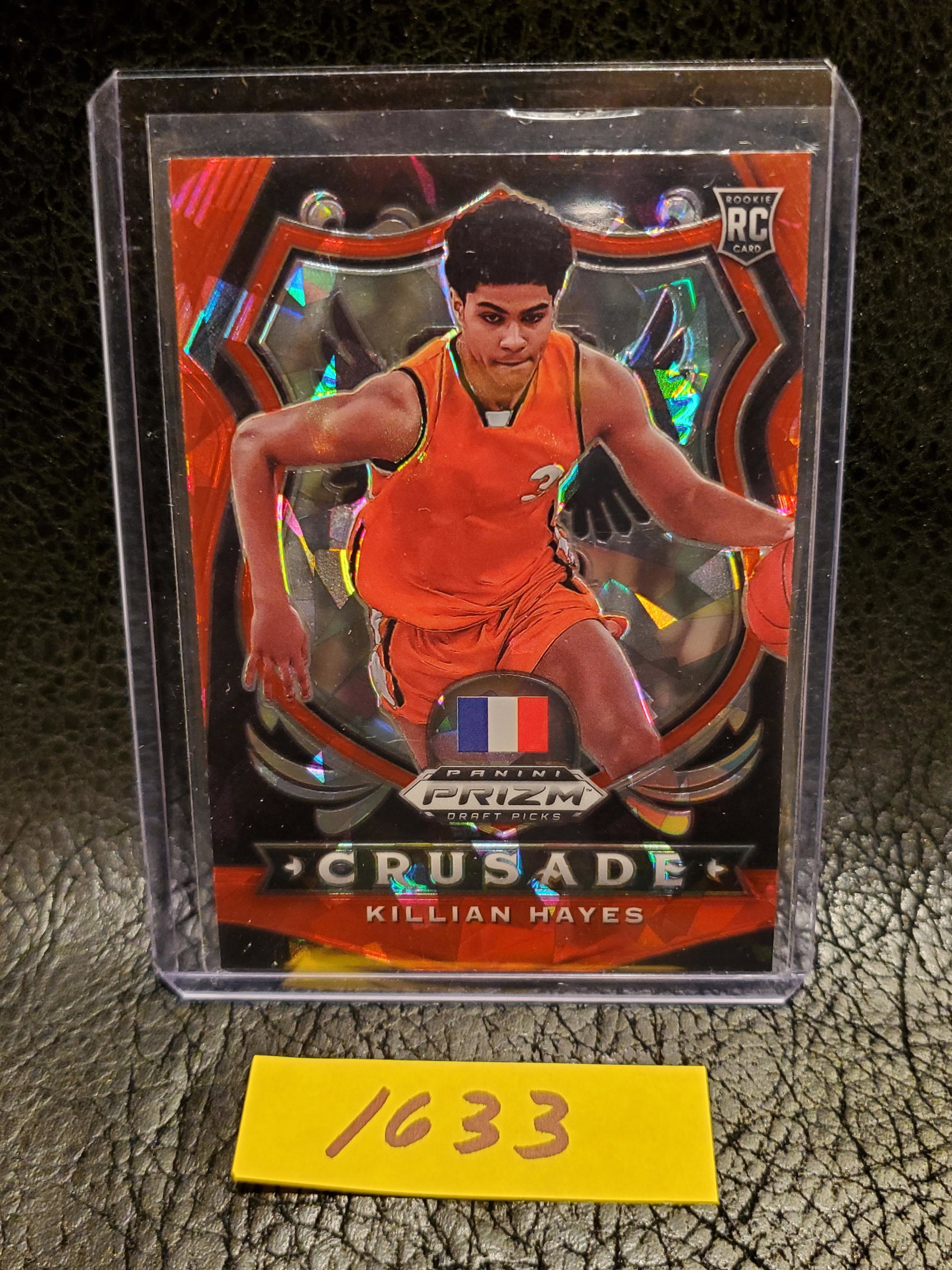 Killian Hayes 2020 Prizm Draft Picks Crusade Red Ice Rookie #92: Killian Hayes 2020 Prizm Draft Picks Crusade Red Ice Rookie #92