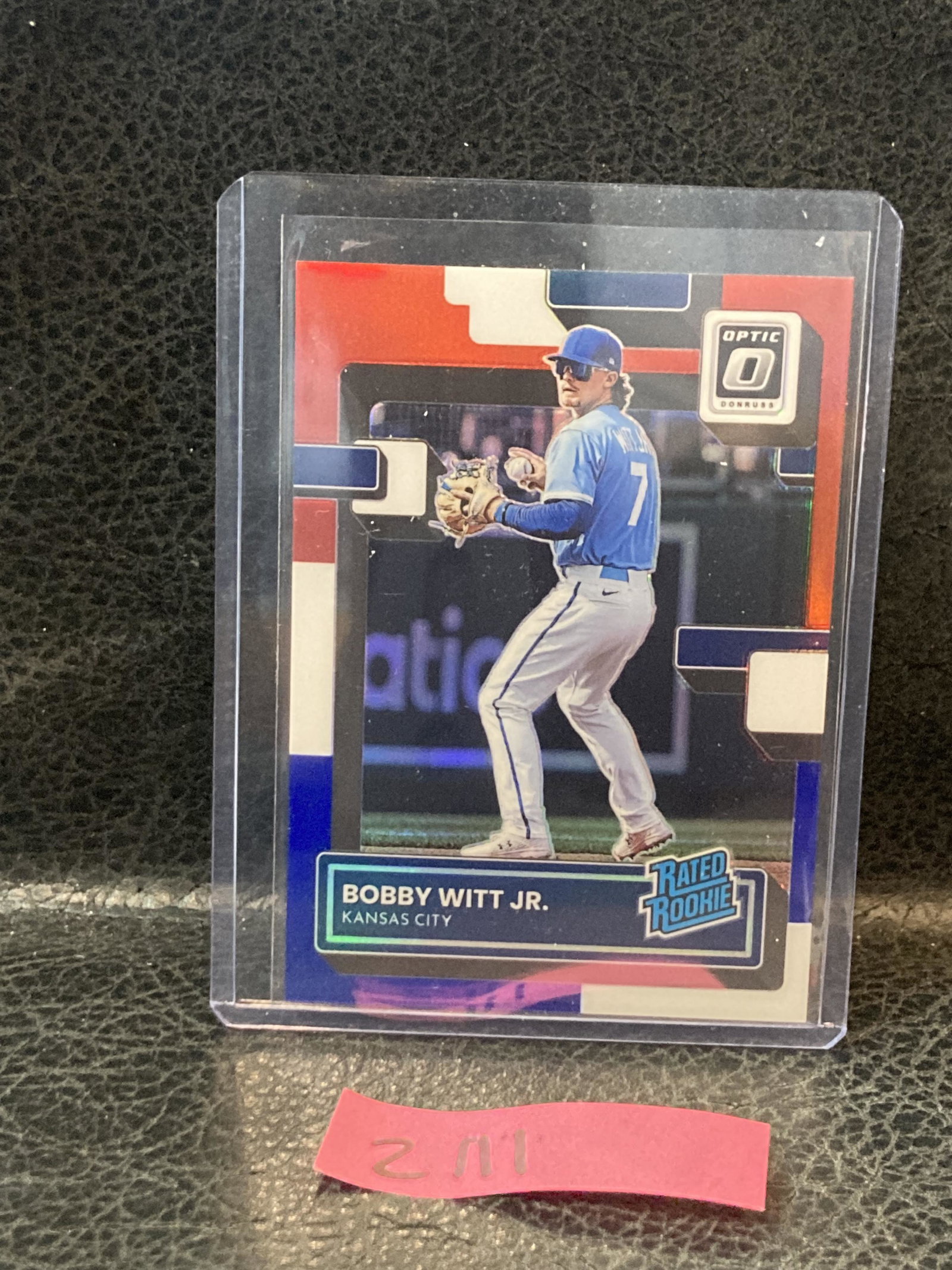 Bobby Witt Jr 2022 Donruss Optic Rated Red White & Blue Prizm /199 ROYALS #98 Rookie RC (1 of 2)