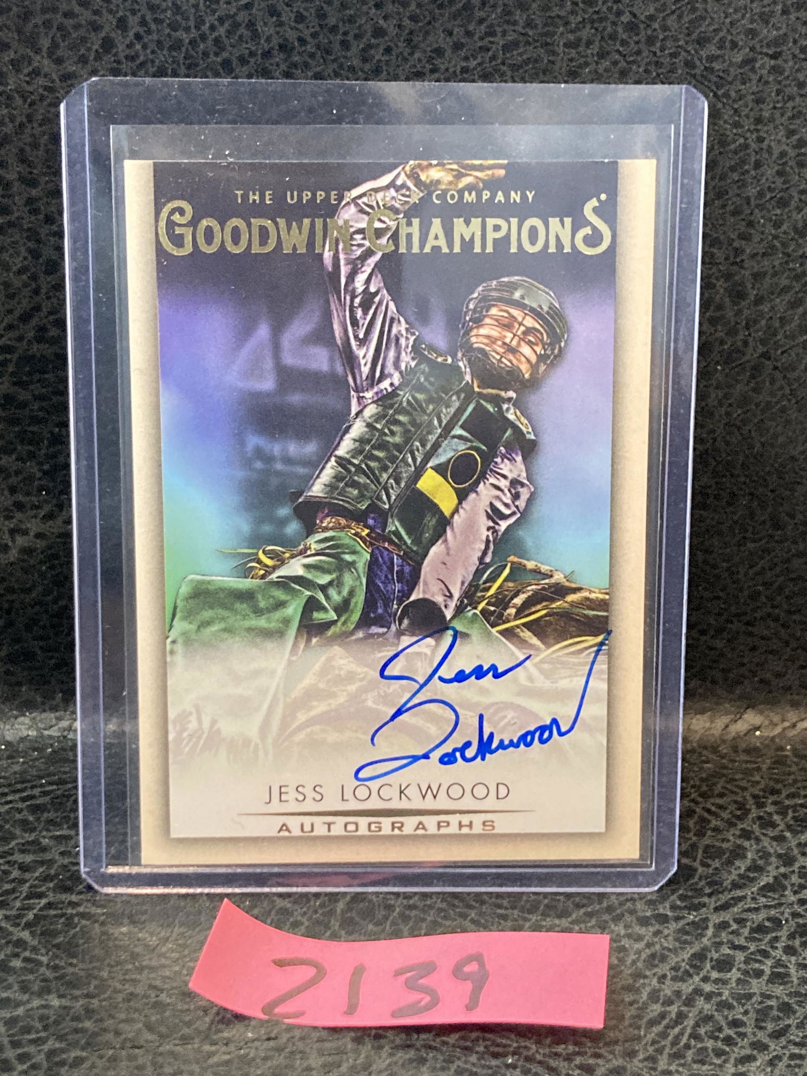 Jess Lockwood 2021 Upper Deck Goodwin Champions On Card Rookie Auto Bull Riding (1 of 2)