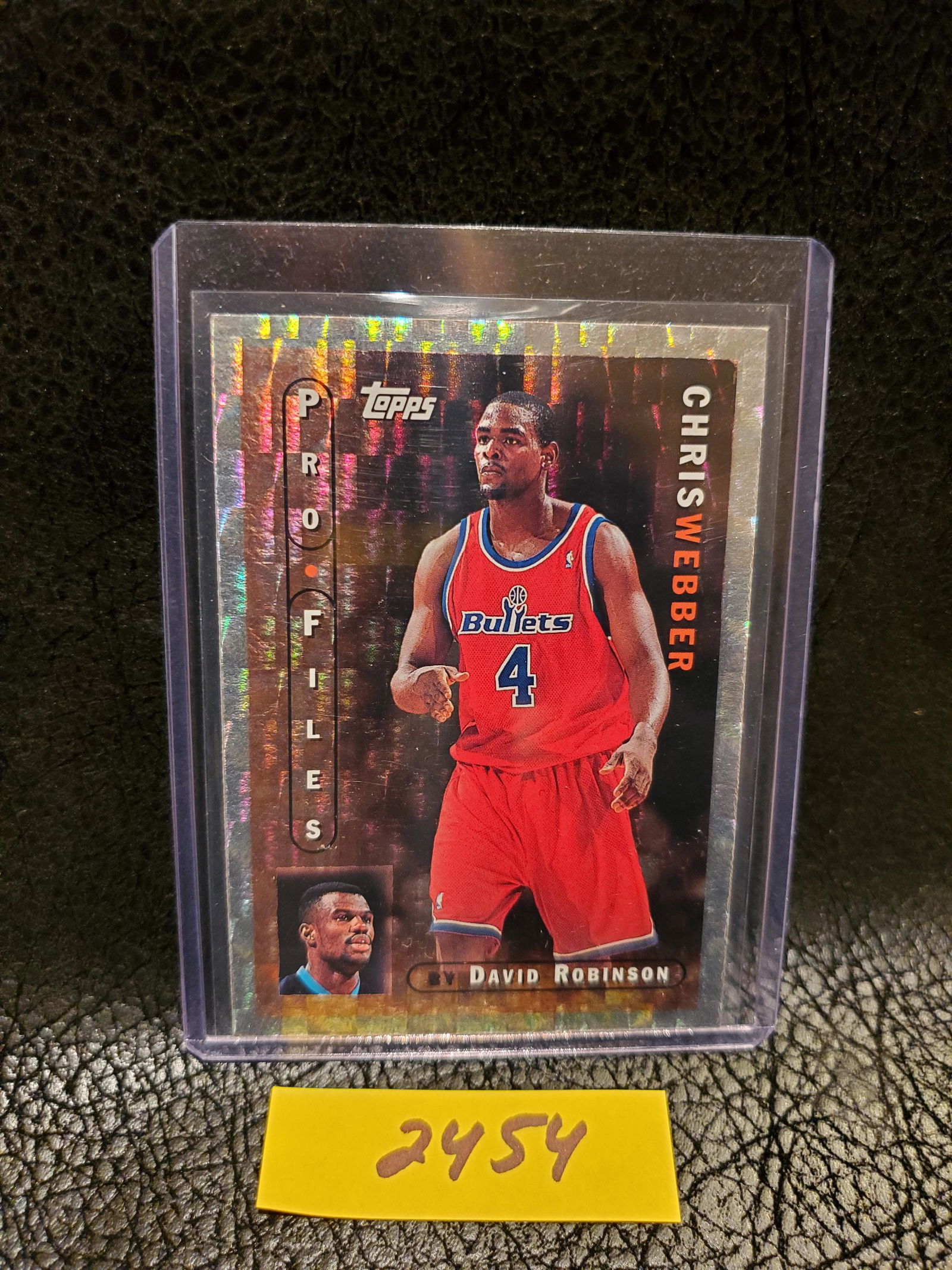 Chris Webber 1996 Topps Pro Files by David Robinson Washington Bullets #PF-5 (1 of 2)