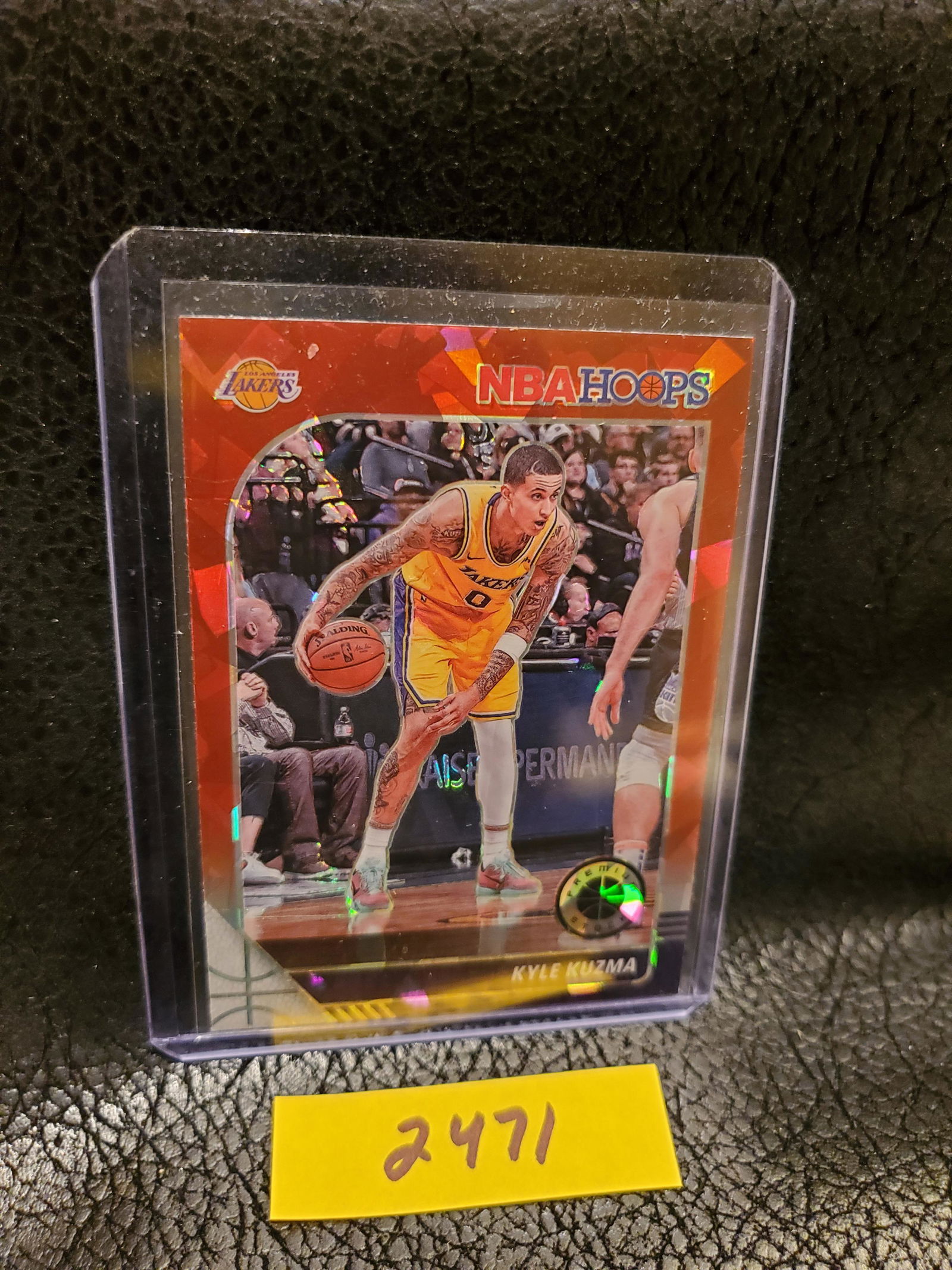 Kyle Kuzma 2019-20 NBA Hoops Premium Stock Red Cracked Ice Los Angeles Lakers #88 (1 of 2)