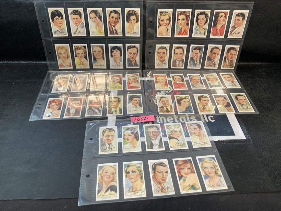 Full Set of 50 Cigarette Cards: Film Stars Third Series (1938) (1 of 11)