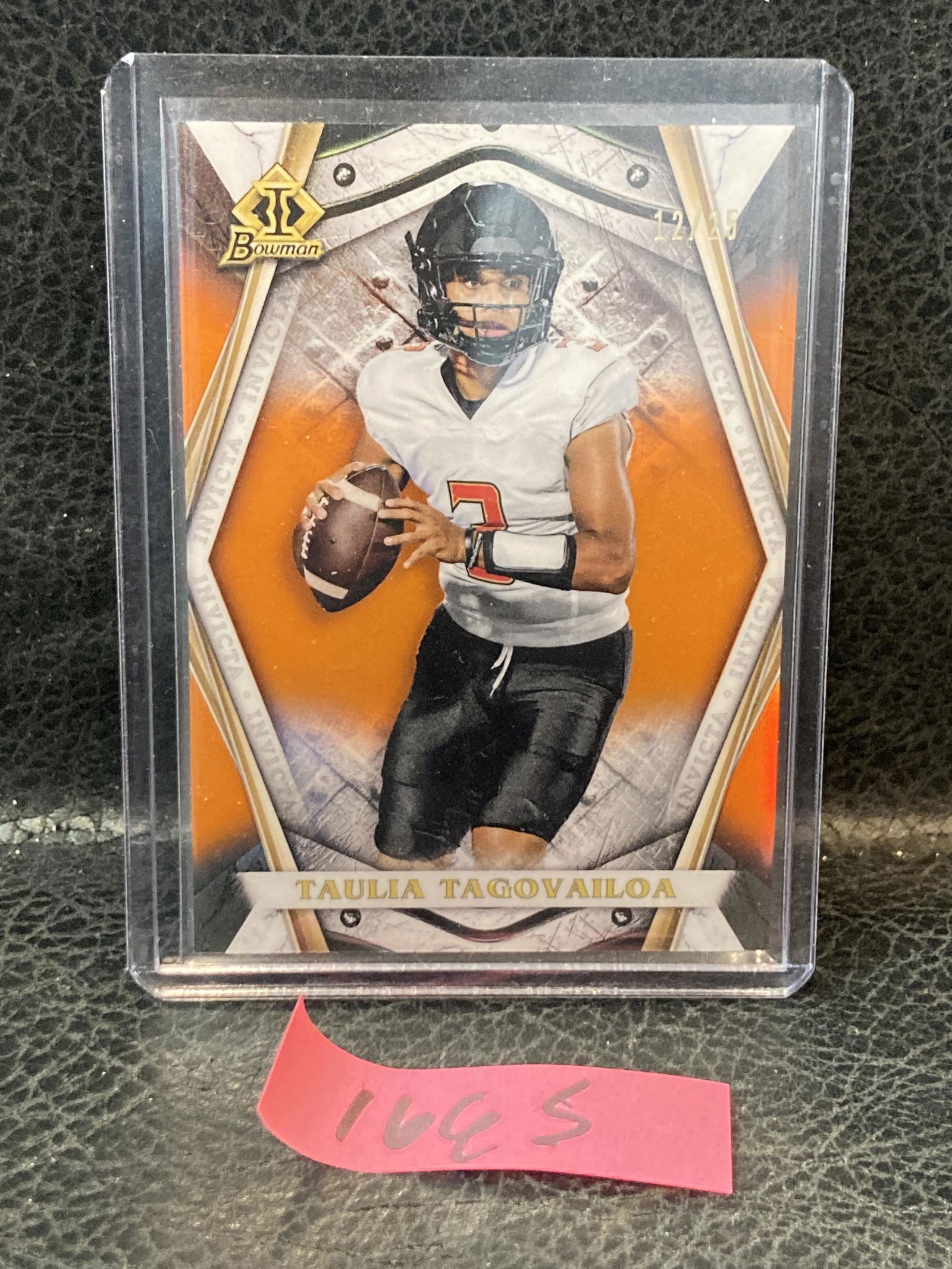 TAULIA TAGOVAILOA 2022 Bowman U University Chrome INVICTA Orange RC 12/25: TAULIA TAGOVAILOA 2022 Bowman U University Chrome INVICTA Orange RC 12/25