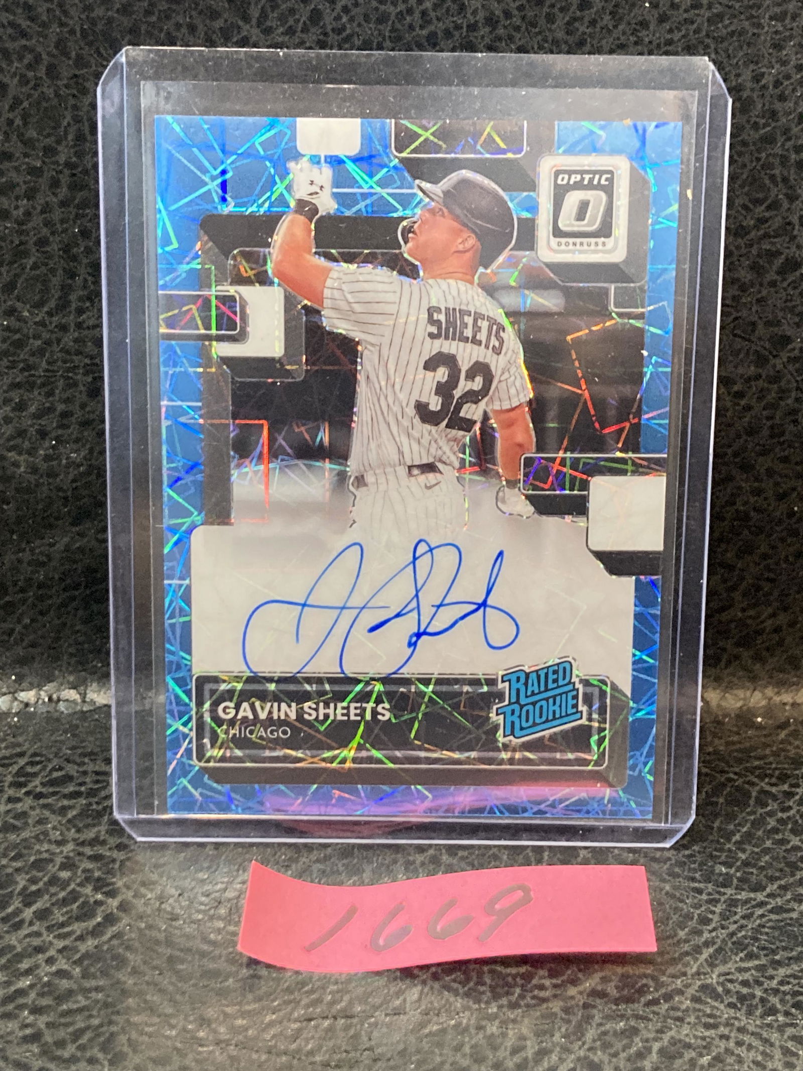 Gavin Sheets 2022 Donruss Optic Rated Rookie Teal Velocity Auto 84/99 White Sox (1 of 2)