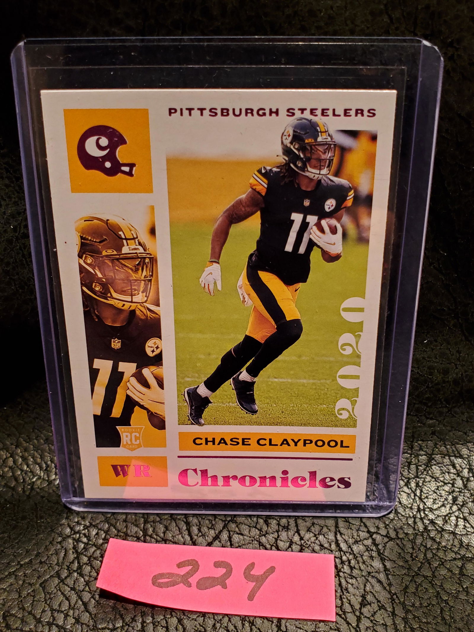 Chase Claypool 2020 Chronicles Pink Foil Rookie Pittsburgh Steelers #79 (1 of 2)