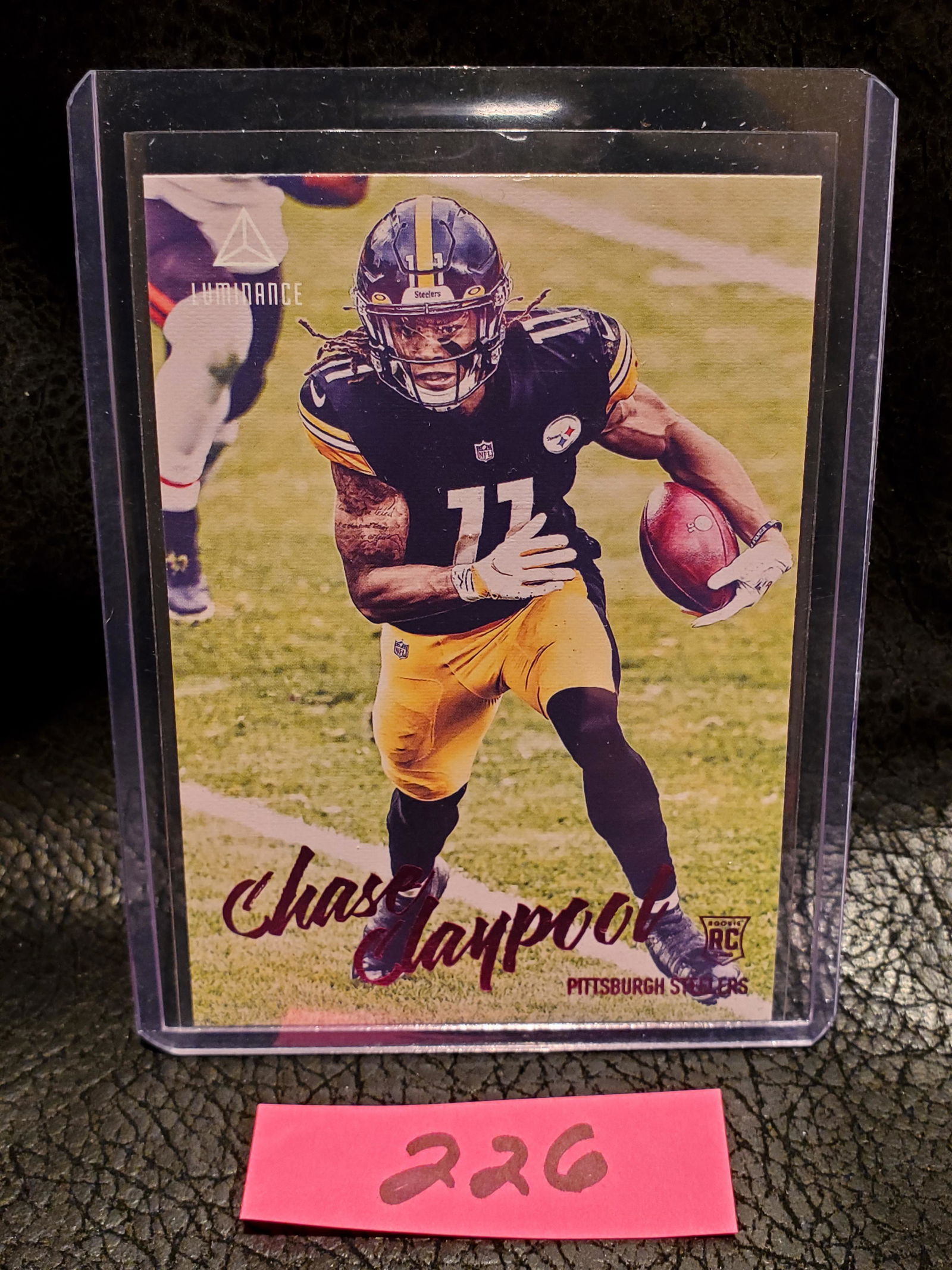 Chase Claypool 2020 Chronicles Luminance Pink Foil Rookie Pittsburgh Steelers #222 (1 of 2)