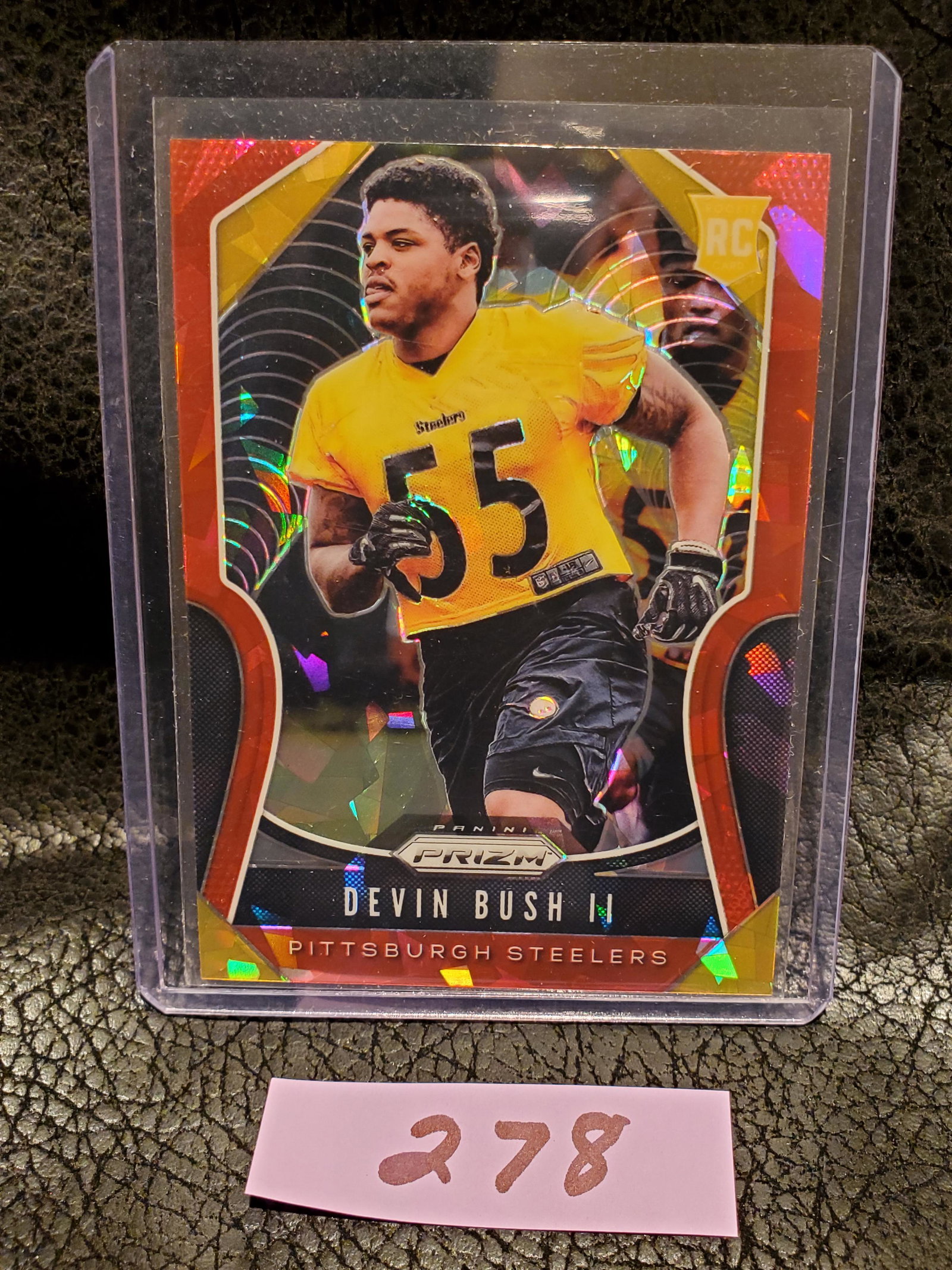 Devin Bush II 2019 Prizm Red Ice Rookie Pittsburgh Steelers #313 (1 of 2)