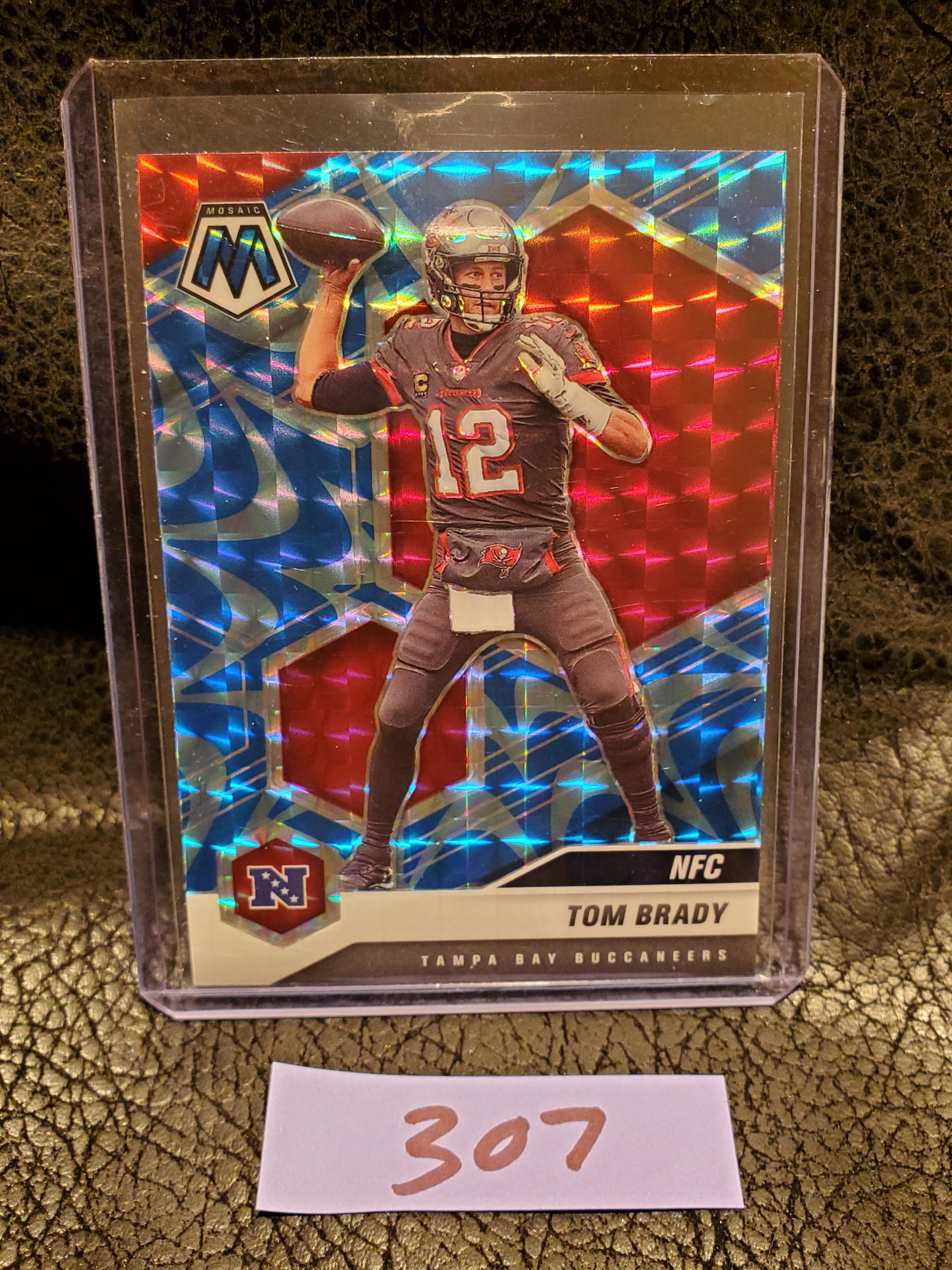Tom Brady 2021 Mosaic Reactive Blue NFC Tampa Bay Buccaneers #201 (1 of 2)