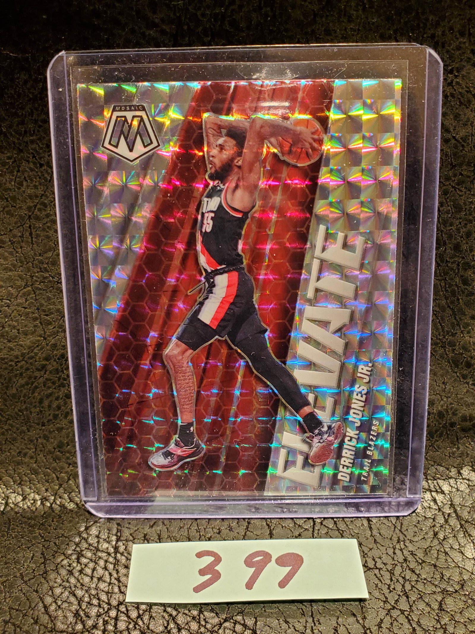 Derrick Jones Jr. 2020-21 Mosaic Elevate Silver Insert Portland Trail Blazers #4 (1 of 2)