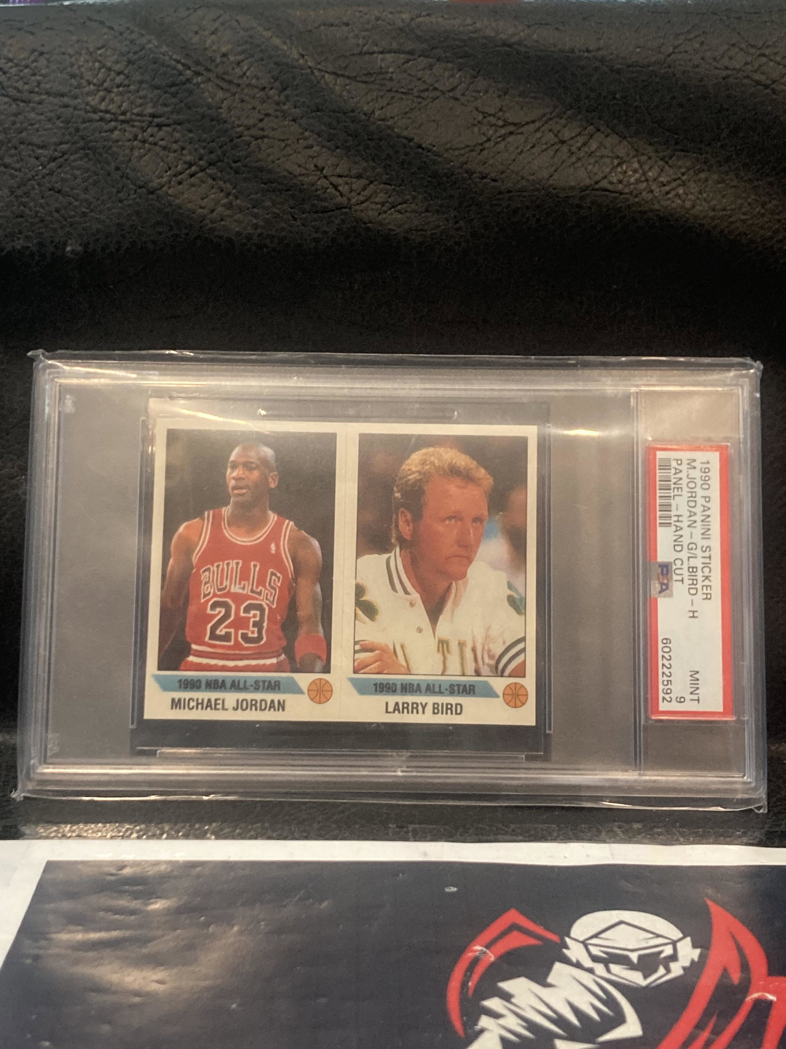 MICHAEL JORDAN Larry Bird PSA 9 1989-1990 PANINI STICKER (1 of 3)