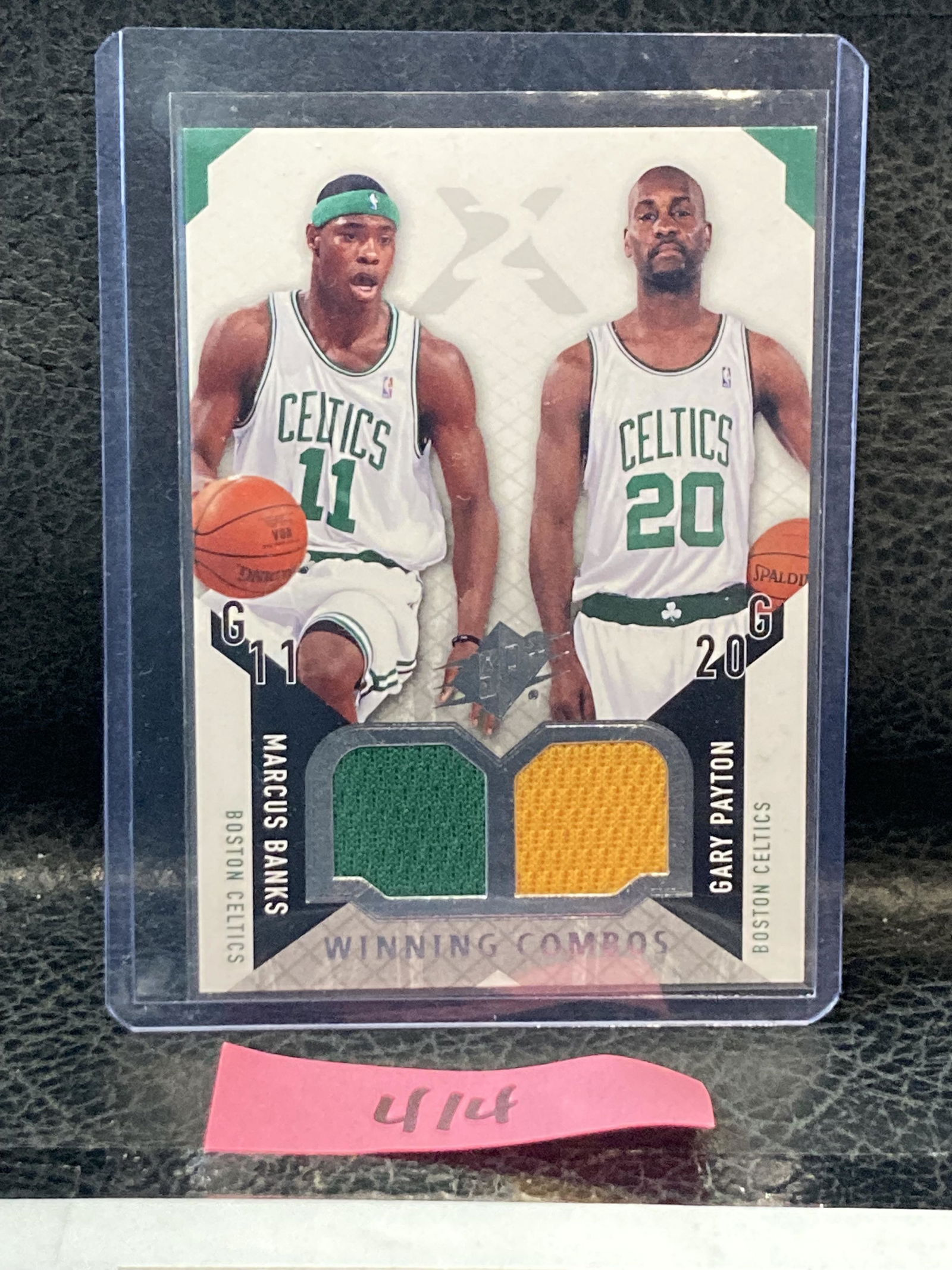 GARY PAYTON MARCUS BANKS 2004-05 Upper Deck SPX WINNING COMBOS JERSEY RELIC (1 of 2)