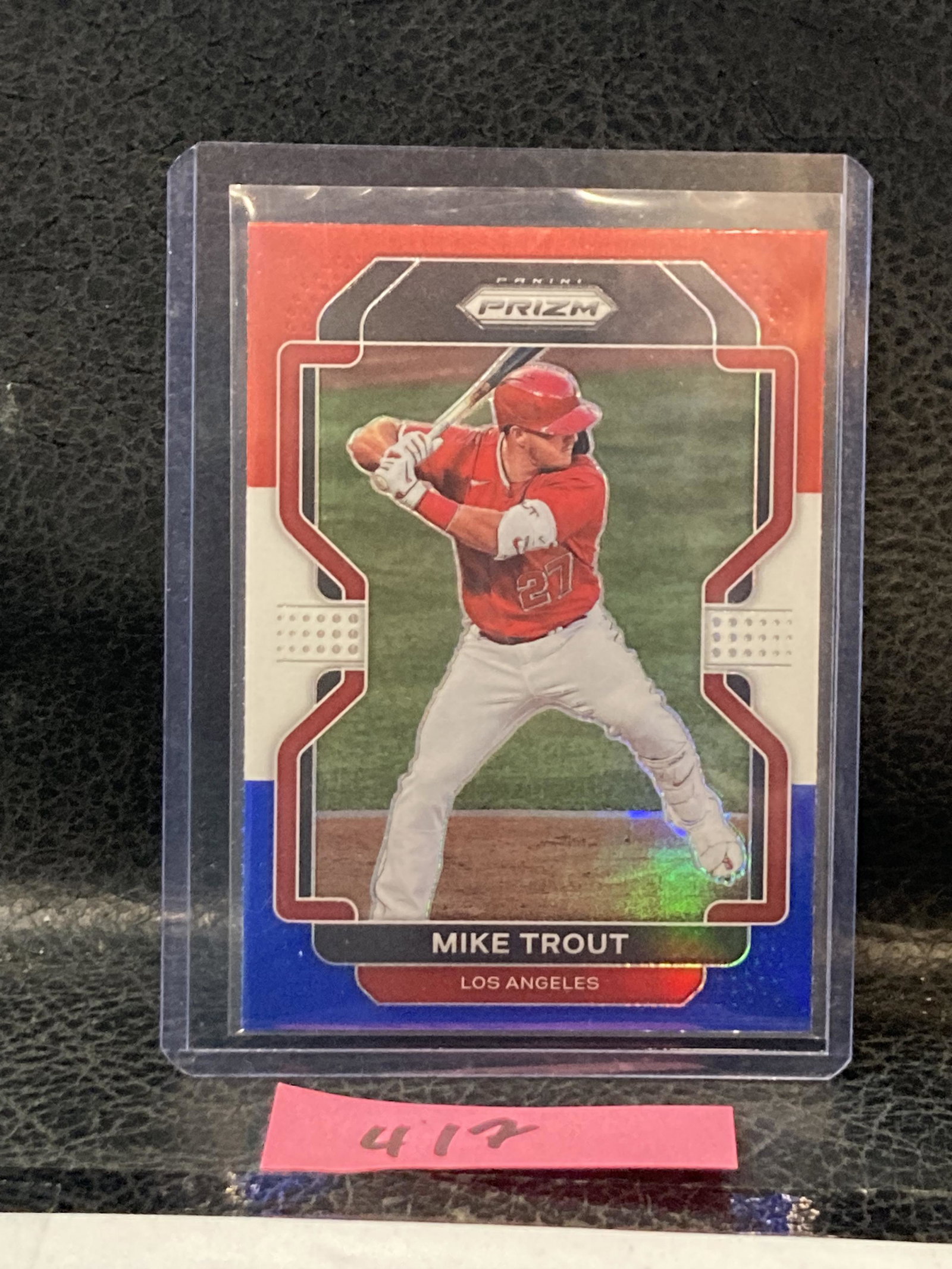 Mike Trout 2022 Panini Prizm Tier II Red White Blue Prizm #138 Angels (1 of 2)