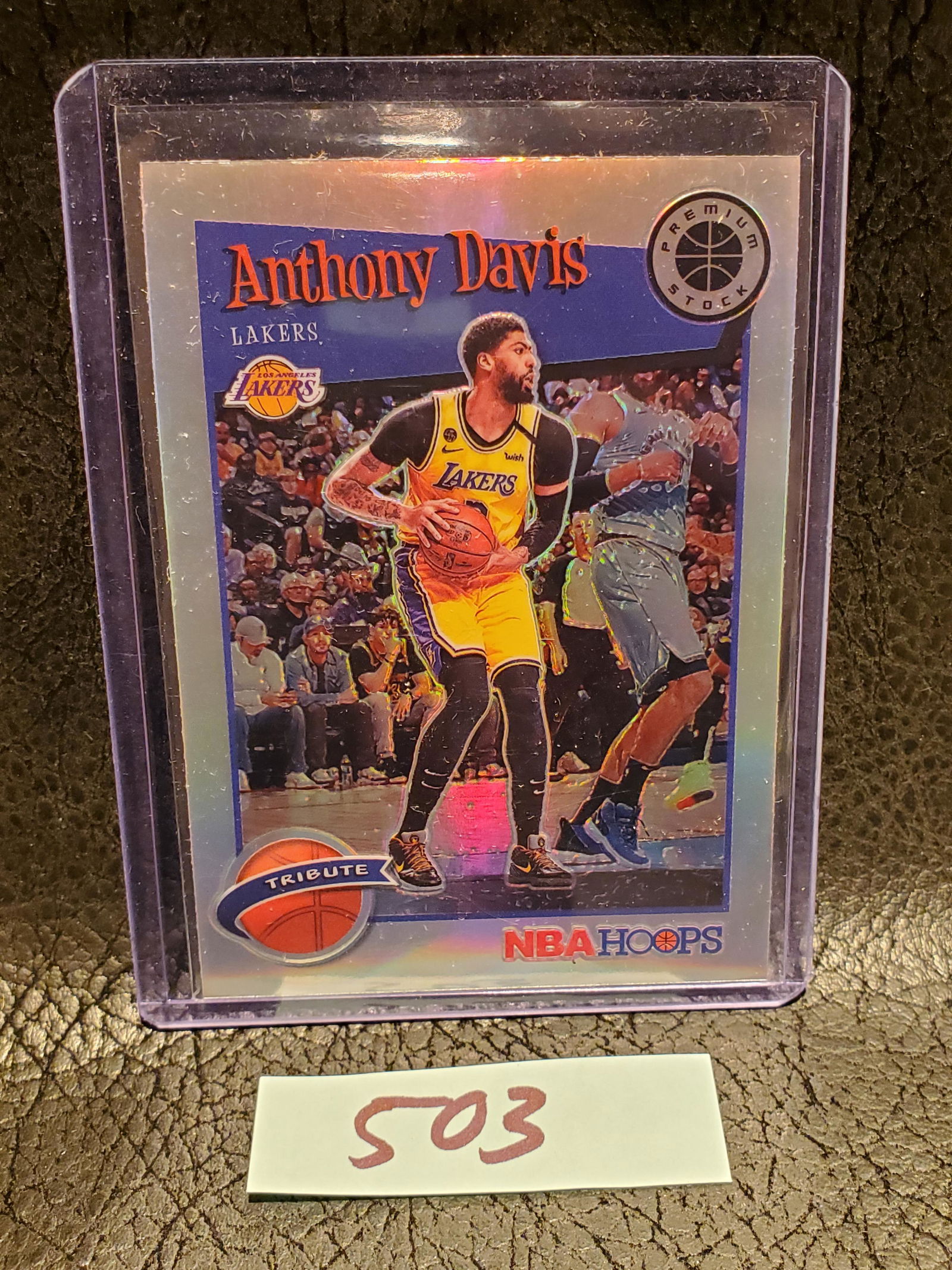Anthony Davis 2019-20 NBA Hoops Premium Stock Tribute Silver Los Angeles Lakers #294 (1 of 2)