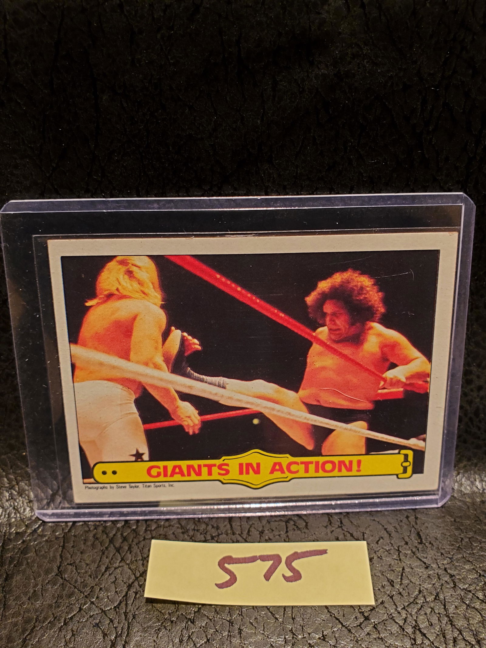 Andre the Giant Big John Studd 1985 Topps Giants In Action! WWE WWF #48 (1 of 2)