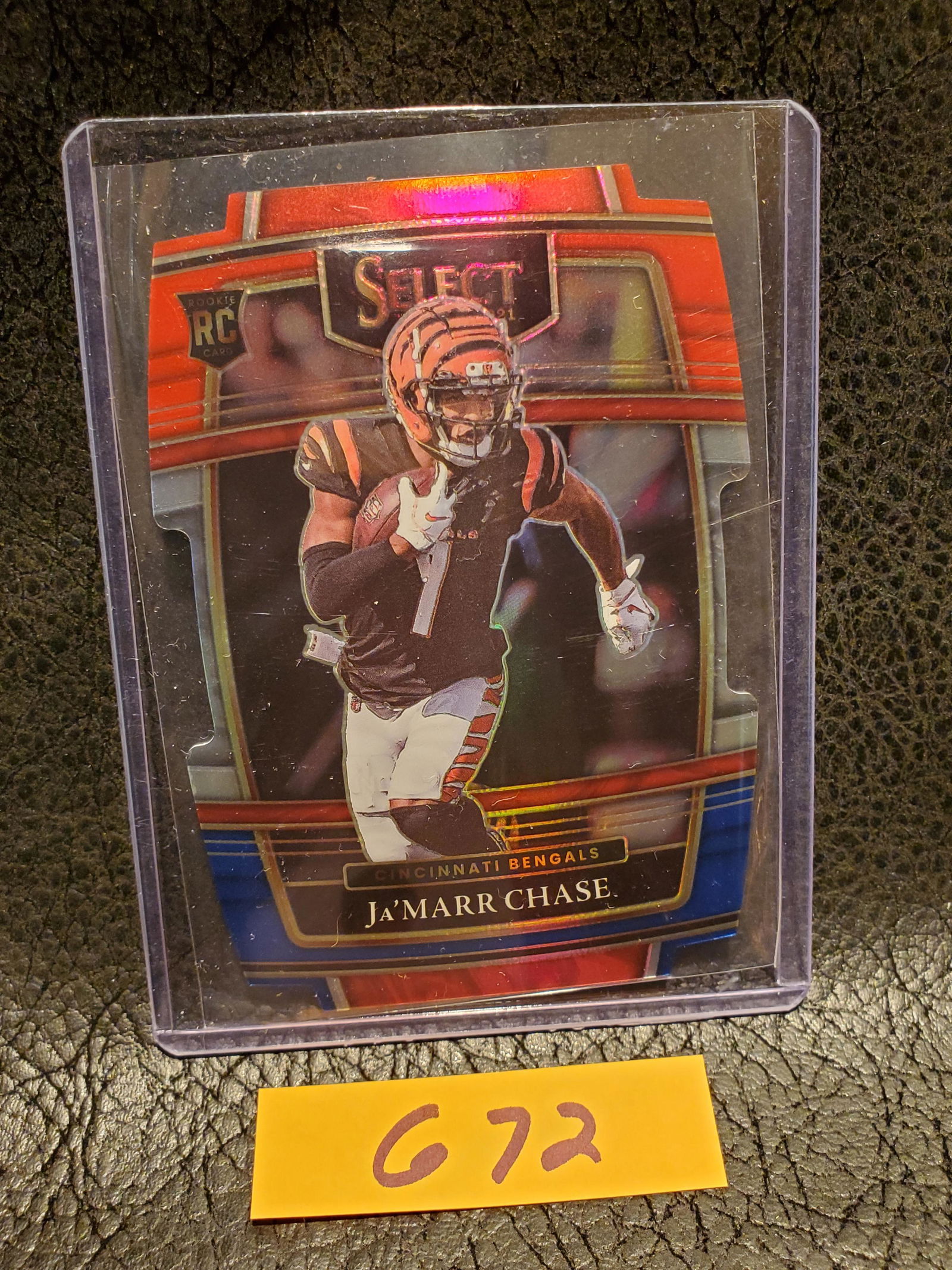 Ja'Marr Chase 2021 Select Concourse Red White Blue Die Cut Rookie Cincinnati Bengals #47 (1 of 2)