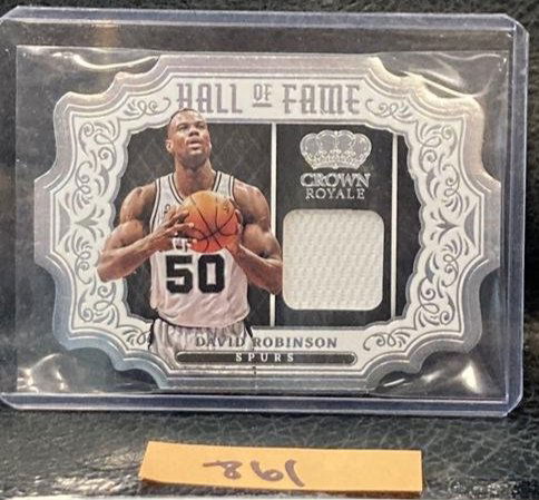DAVID ROBINSON JERSEY INSERT 2021-22 CROWN ROYALE HALL OF FAME #7 SAN ANTONIO (1 of 2)