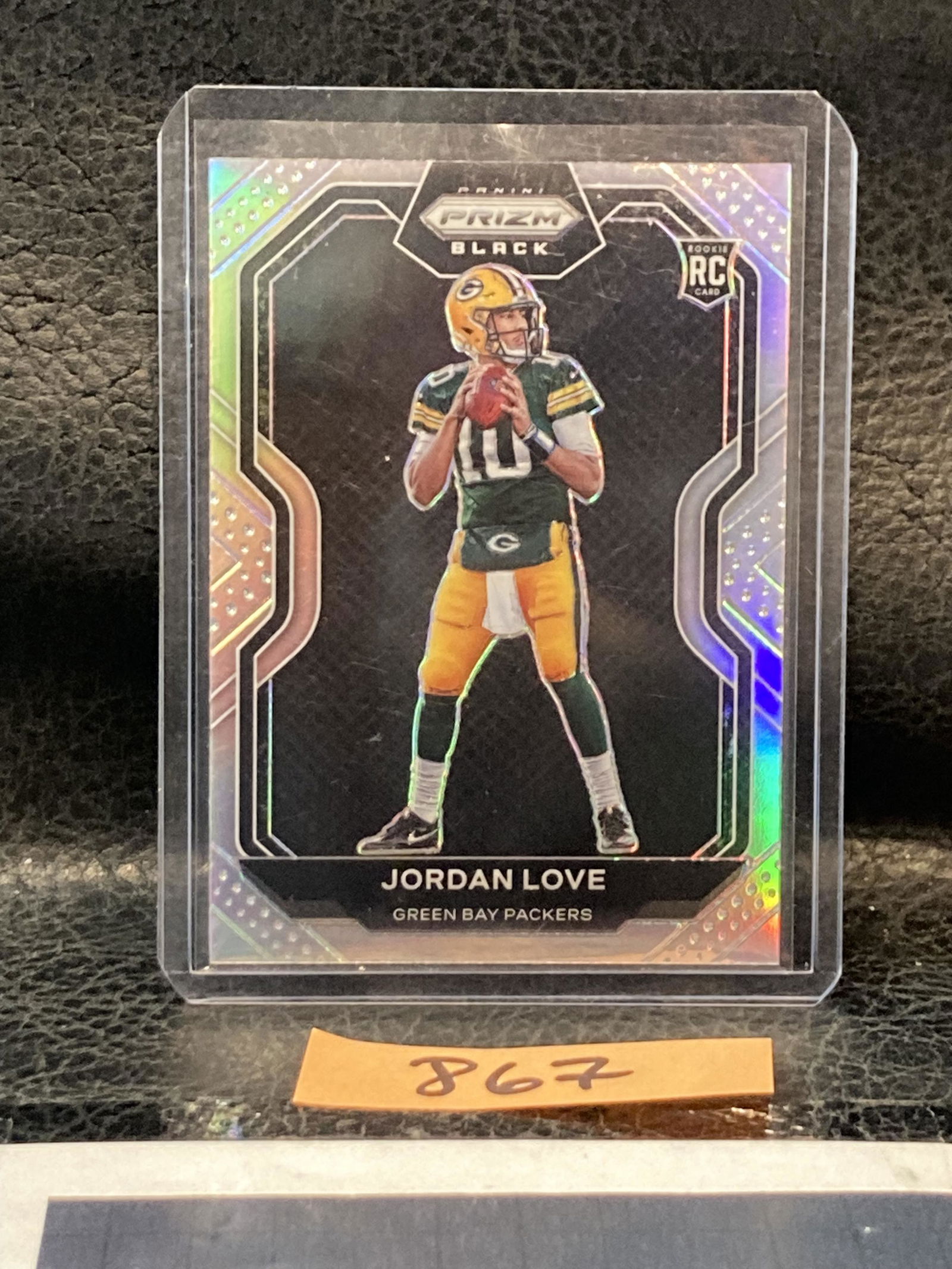 Jordan Love 2020 Panini Chronicles RC Prizm Black Silver #PB-4 Green Bay Packers (1 of 2)