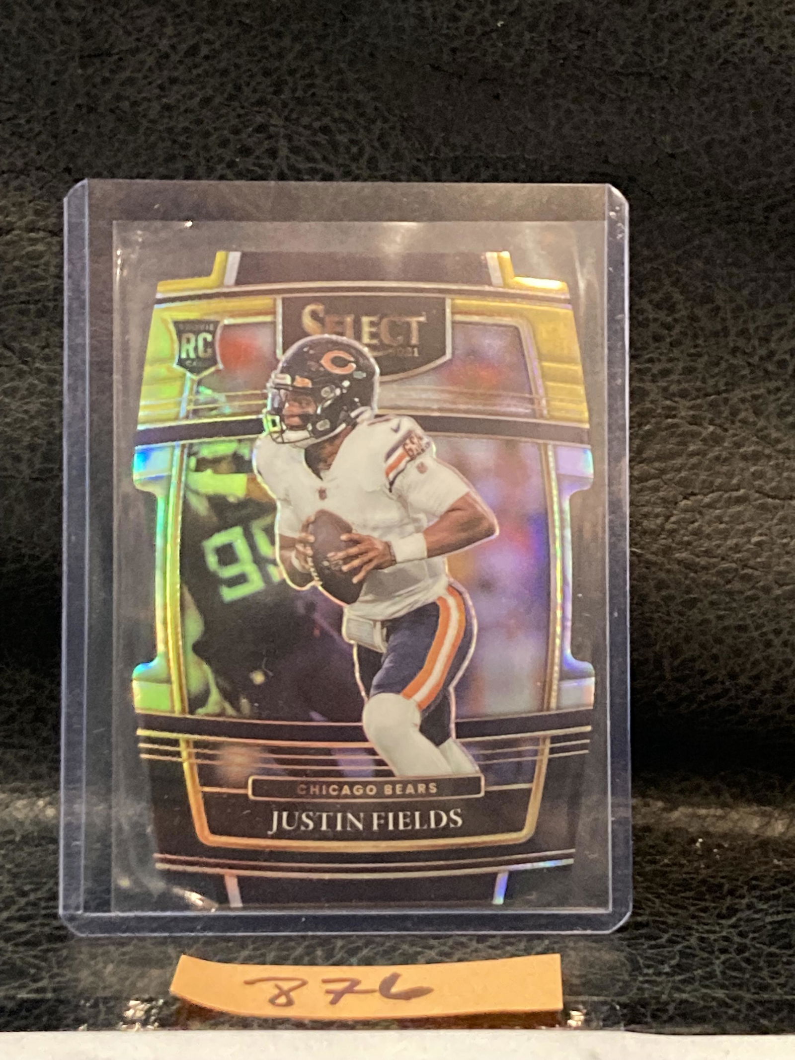 Justin Fields 2021 Select Green Yellow Die Cut Rookie RC #50 Bears (1 of 2)