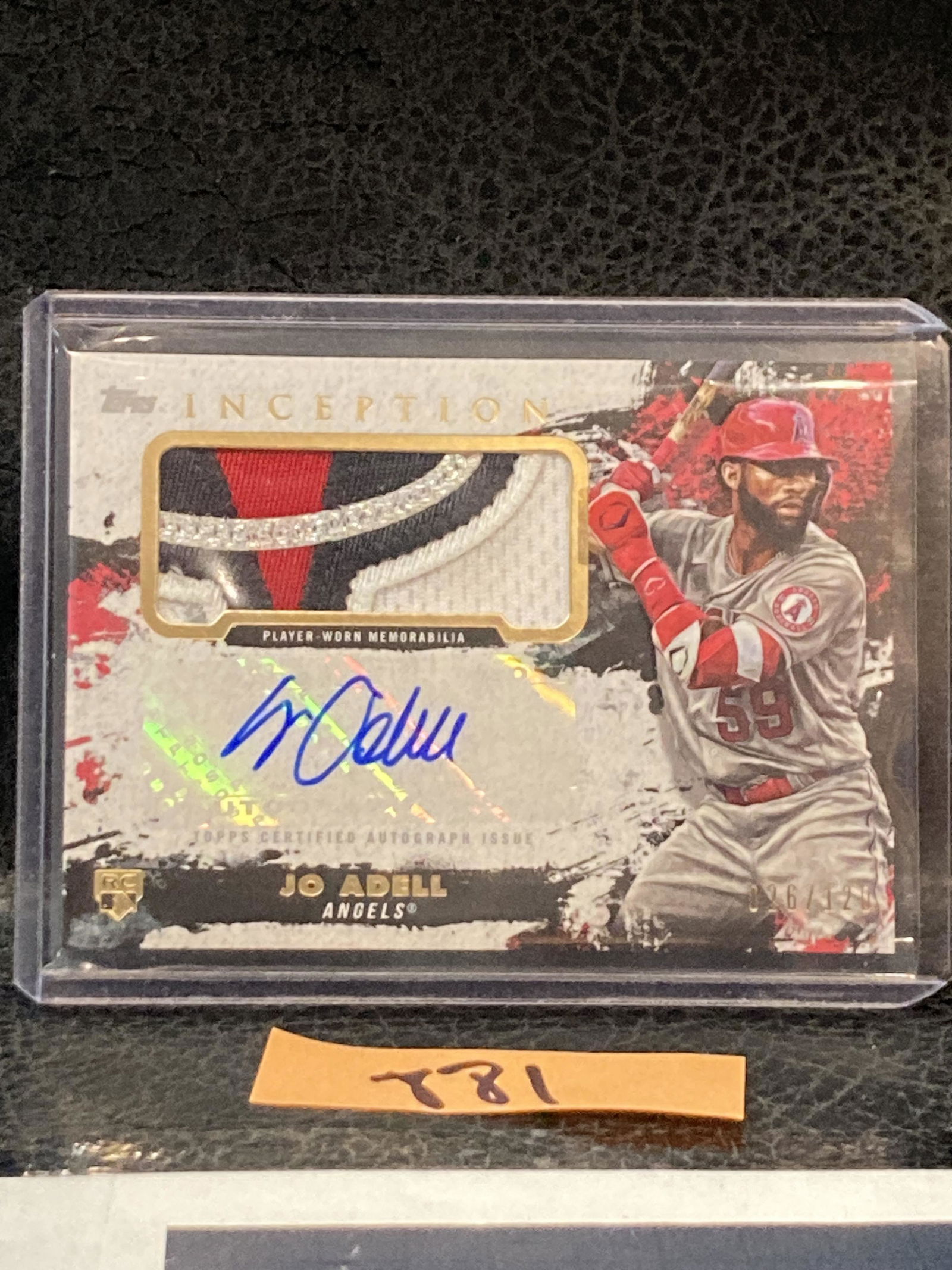 Jo Adell 2021 Topps Inception Auto Patch /120 #APC-JA RPA Rookie Patch Auto RC (1 of 2)