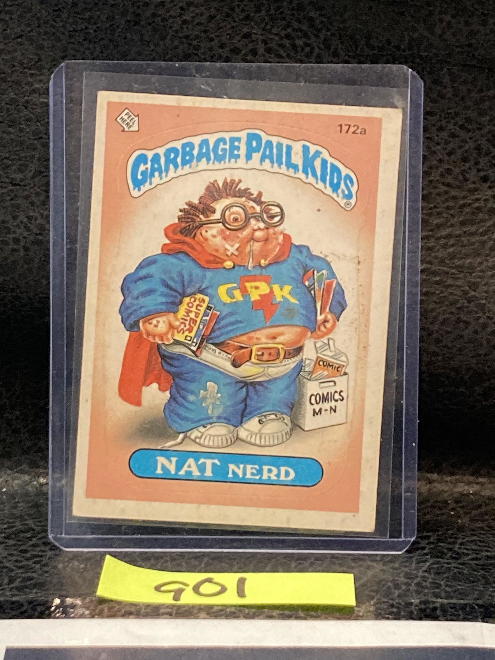 1986 Garbage Pail Kids Card Nat Nerd 5th Series 172a: 1986 Garbage Pail Kids Card Nat Nerd 5th Series 172a