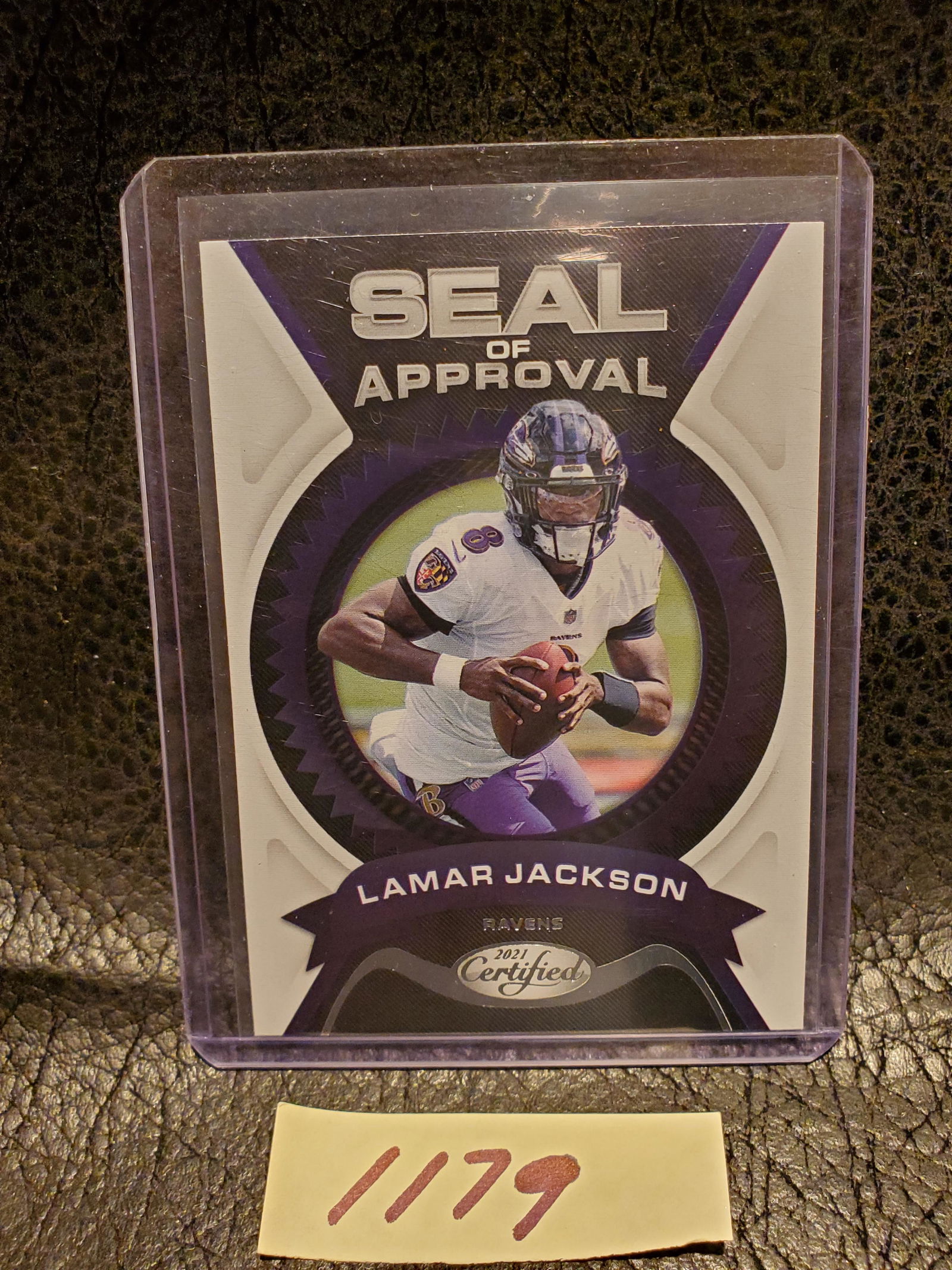 Lamar Jackson 2021 Certified Seal of Approval Baltimore Ravens #SA-4 (1 of 2)