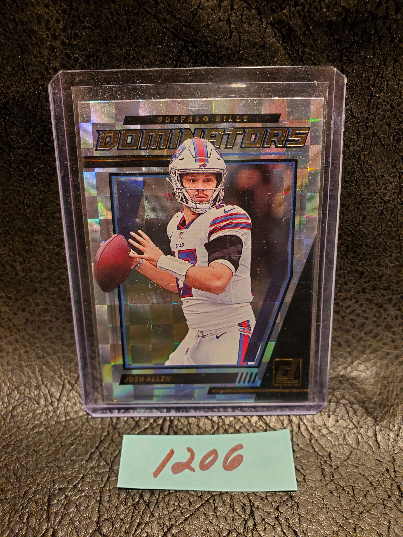 Josh Allen 2021 Donruss Dominators Silver Checkerboard Buffalo Bulls #D4 (1 of 2)