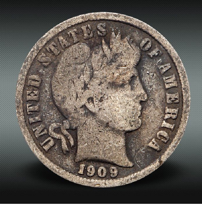1909 Barber Dime (1 of 3)