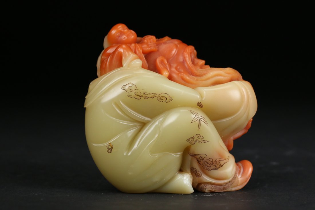 A Chinese Carved jade Man Figure (1 of 5)