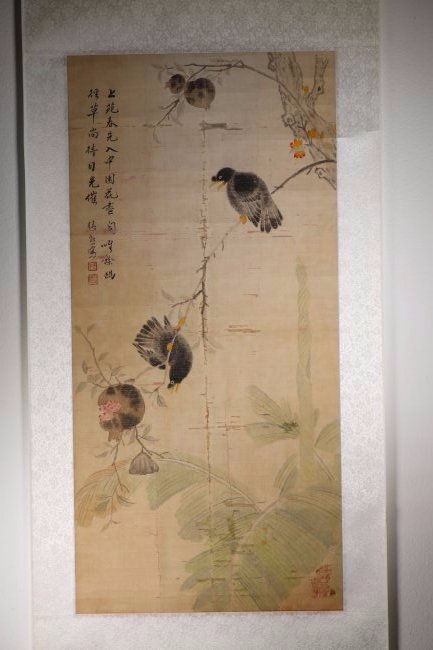 A Scroll Chinese Painting By Zhang Xiong, Qing Dynasty.: A Scroll Chinese Painting By Zhang Xiong, Qing Dynasty.Ink and color on paper.Hanging scroll.Size:Long 70 in, wide 22 1/2 in.