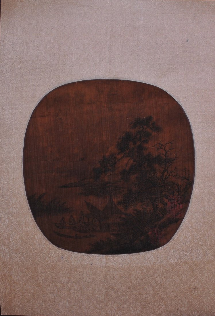 SONG DYNASTY VINTAGE CHINESE SILK PAINTING ( Landscape (1 of 5)
