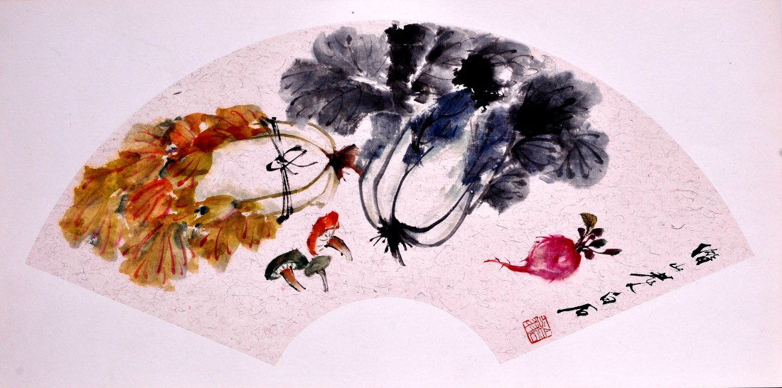 A Chinese Fans Painting (Attributed Qi Baishi ) (1 of 3)