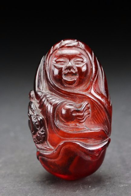 Antique Carved Amber Figure (1 of 5)