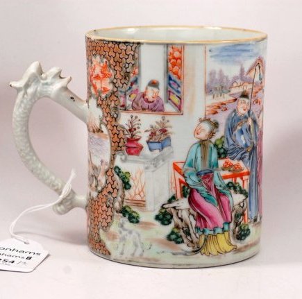 A Chinese export porcelain mug, 17th Centry (1 of 4)