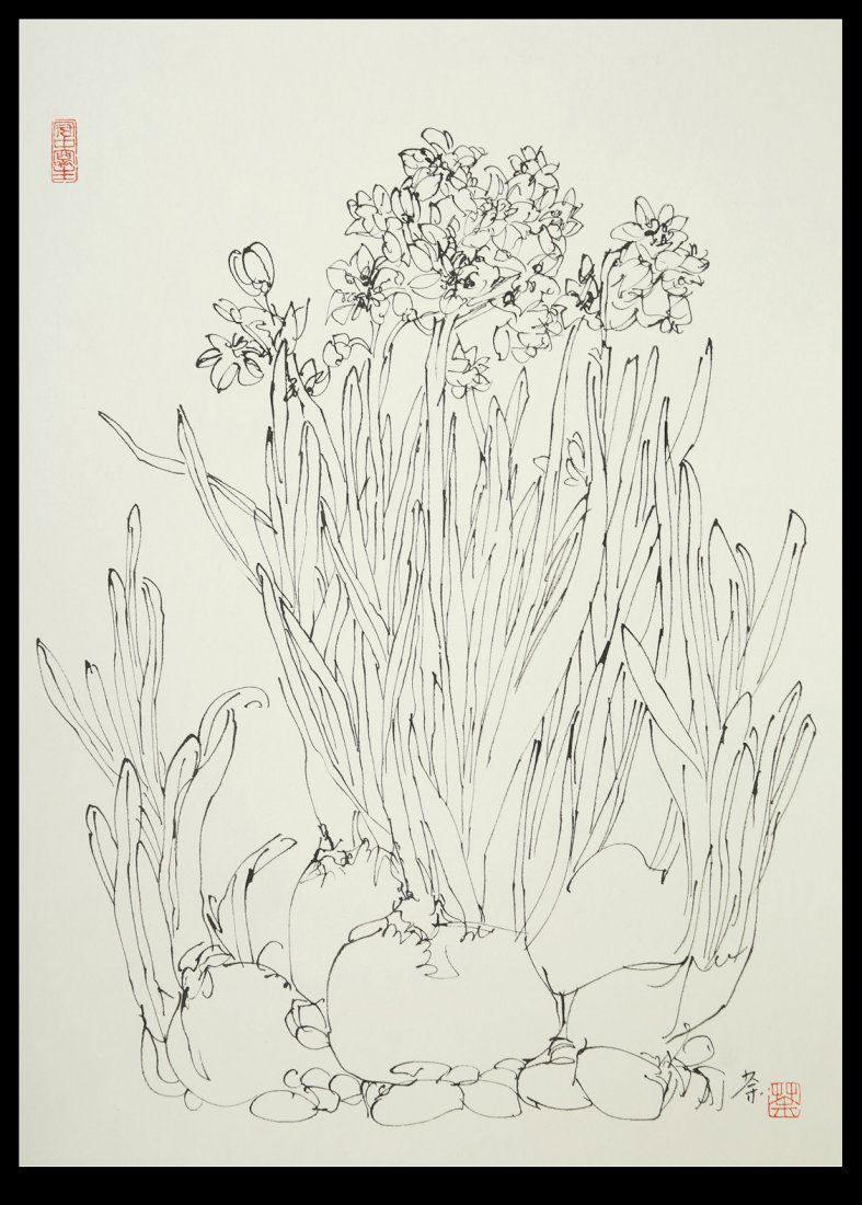 A China pen sketch painting , Wu Guanzhong (1 of 3)