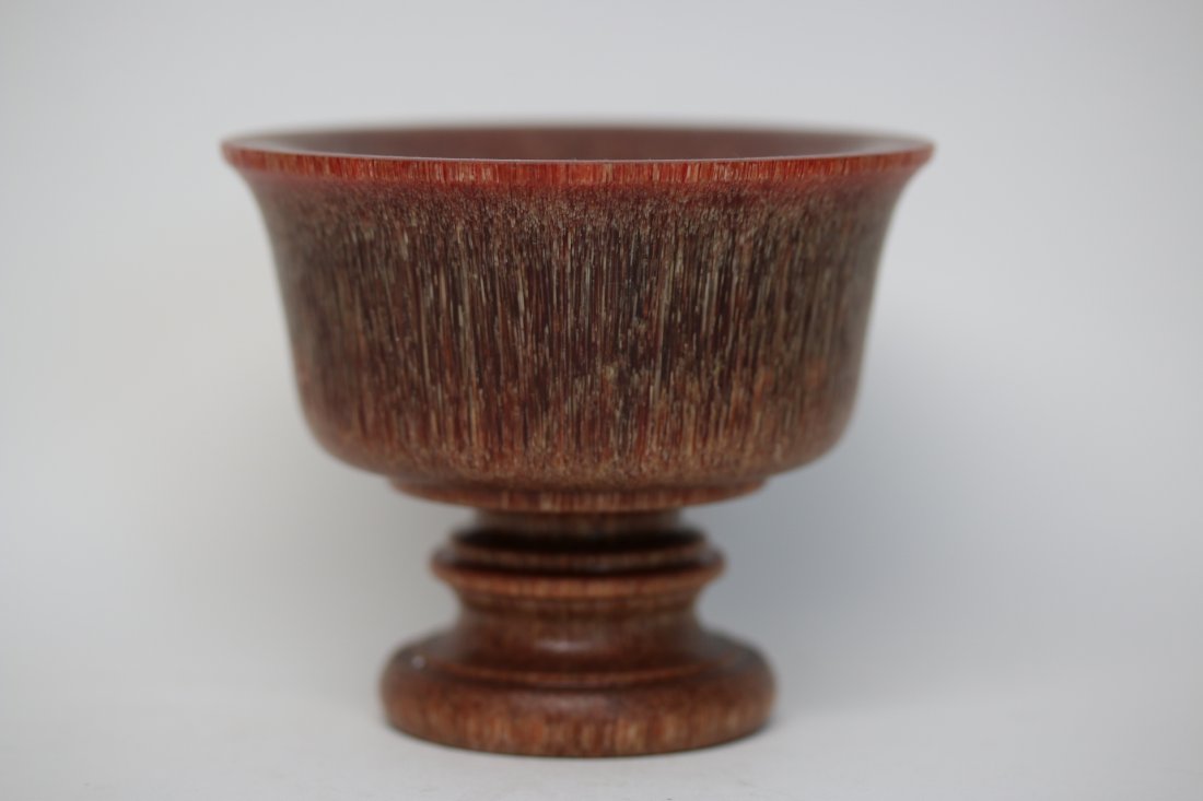 A carved Chinese Horn Cup (1 of 4)