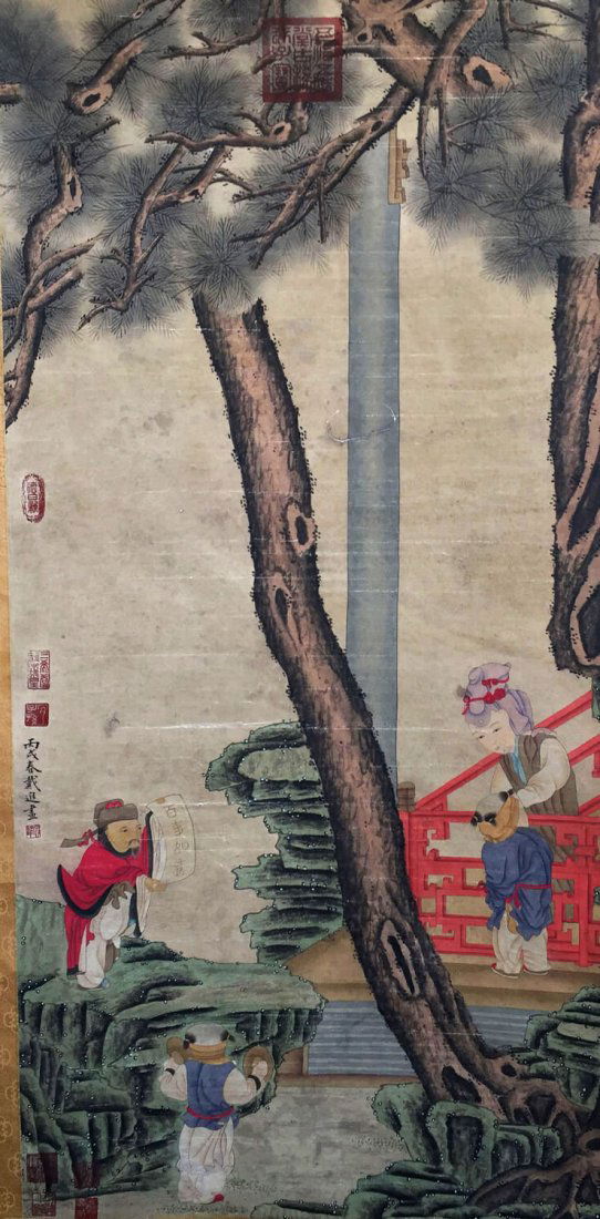 VINTAGE  CHINESE SCROLL PAINTING (1 of 7)