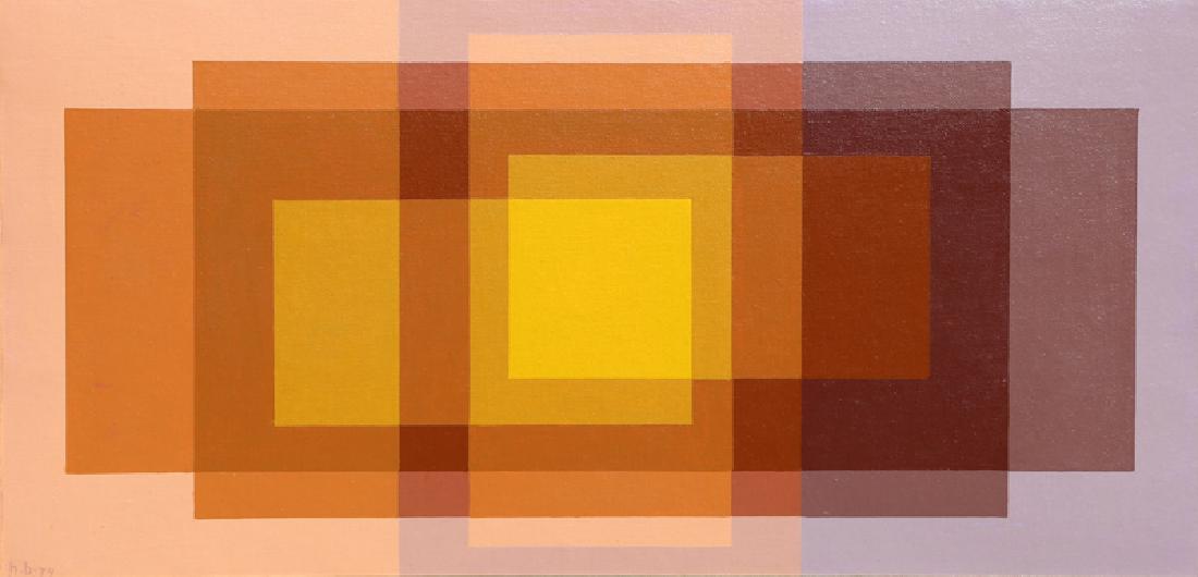 Hannes Beckmann, Color Study, Bauhaus Oil Painting (1 of 4)