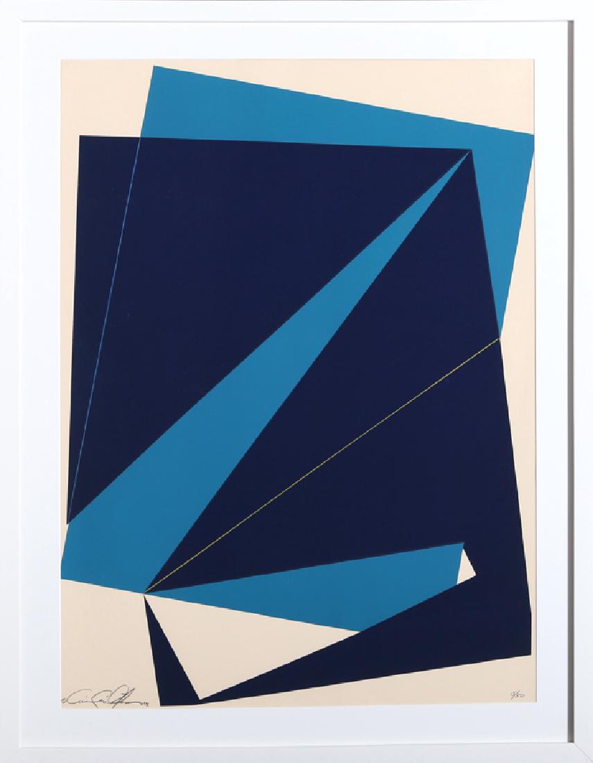 Cris Cristofaro, Navy and Blue Rectangles, Silkscreen (1 of 1)