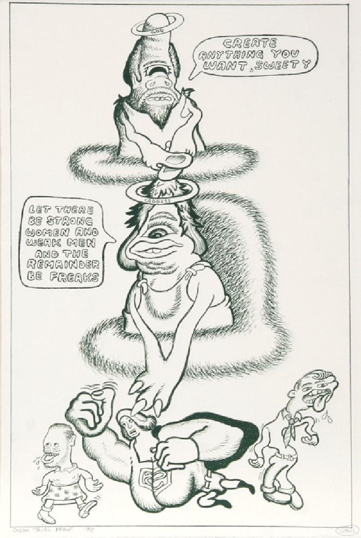 Peter Saul, Sweety (Green), Color Silkscreen: Artist: Peter Saul, American (1934 - ) Title: Sweety (Green) Year: 1995 Medium: Color Silkscreen, Signed in Pencil Edition: CTP Size: 22.5 x 15 in. (57.15 x 38.1 cm)