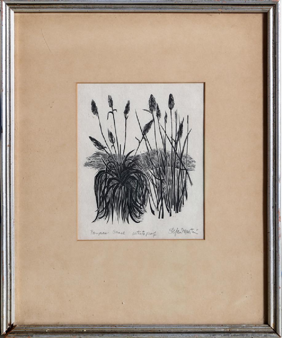 Stefan Martin, Pampas Grass, Woodcut (1 of 1)