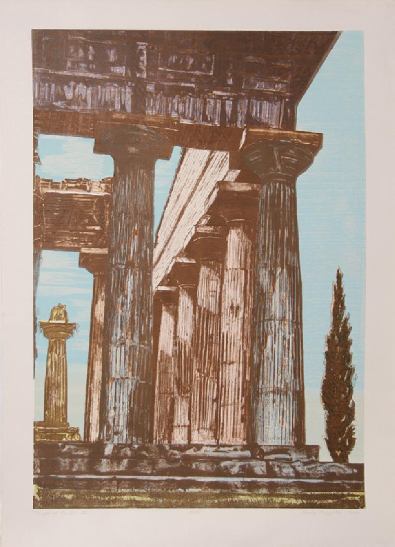 Rudy Pozzatti, Temple at Paestrum III, Serigraph (1 of 1)