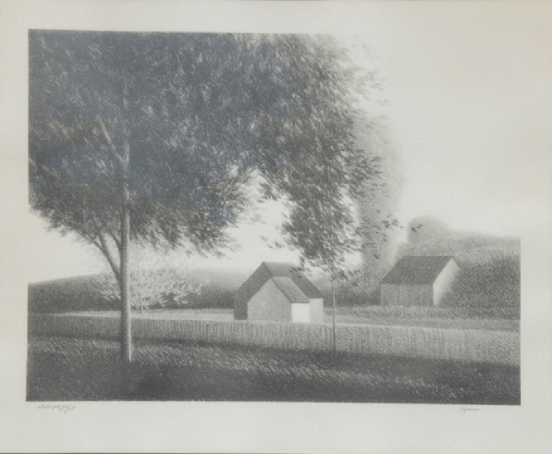 Robert Kipniss, Long Wall and Bushy Tree, Lithograph (1 of 1)