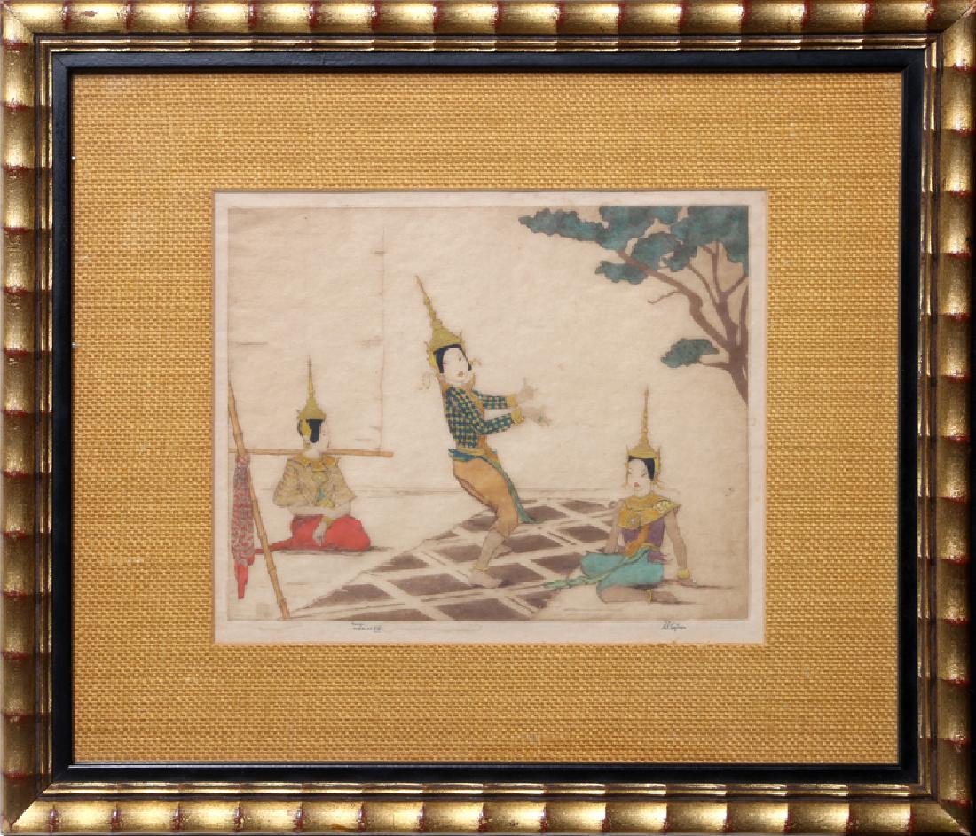 D.P. Tyson, Thai Dancers, Etching (1 of 1)