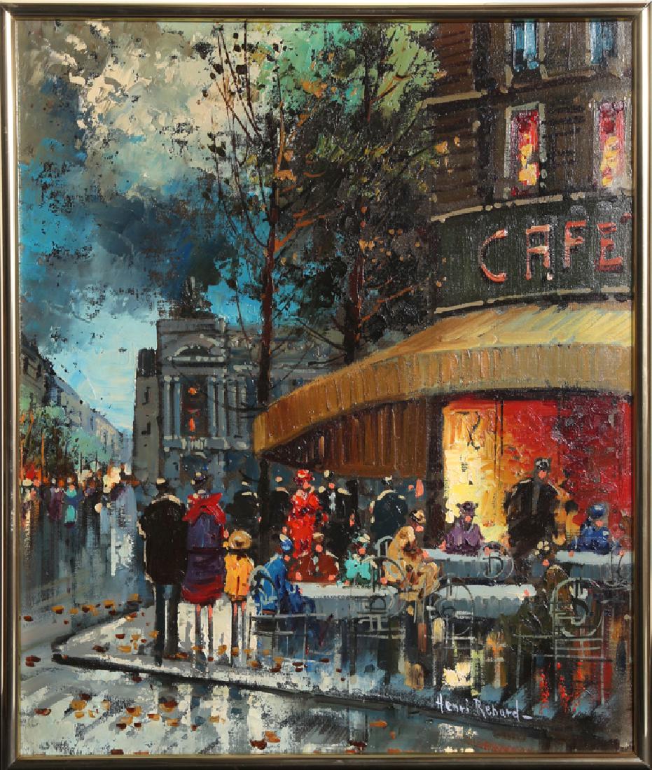 Paul Renard, Corner Cafe, Oil Painting (1 of 3)