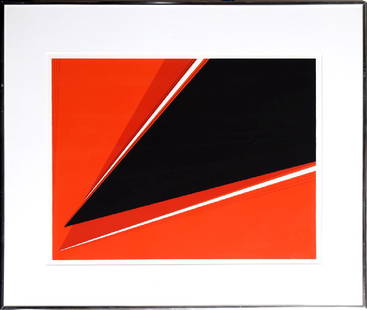 Rita LeTendre, Mirage, Screenprint: Artist: Rita LeTendre, Canadian (1929 - ) Title: Mirage Year: 1969 Medium: Screenprint, signed and numbered in pencil Edition: 53/100 Size: 14 x 18 in. (35.56 x 45.72 cm) Frame Size: 21.5 x 25 inches