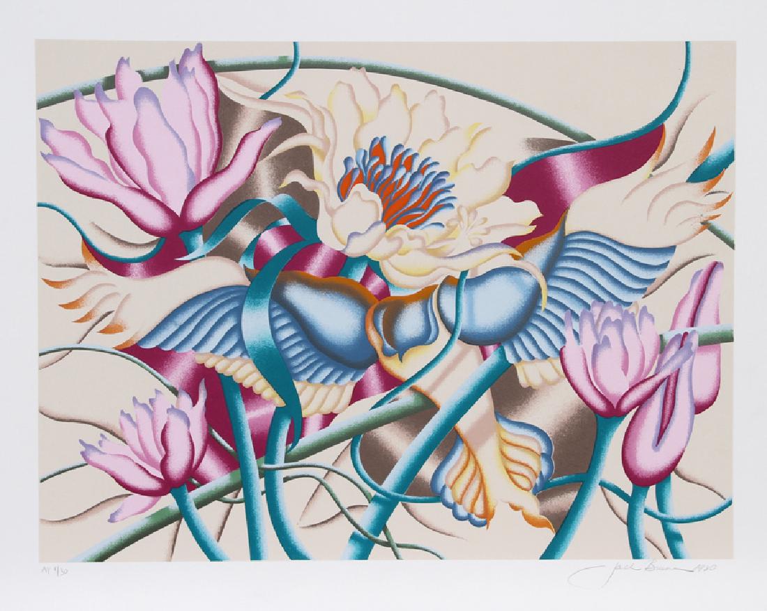 Jack Brusca, Triumph, Serigraph: Artist: Jack Brusca, American (1939 - 1993) Title: Triumph Year: 1980 Medium: Serigraph, signed and numbered in pencil Edition: 200, AP 30 Image Size: 19.5 x 26 inches Size: 24.5 in. x 31 in. (62.23 c