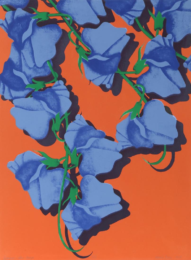 Melanie Greene, Summer (Blue Corsage), Serigraph: Artist: Melanie Greene, American Title: Summer (Blue Corsage) Year: 1979 Medium: Serigraph, signed and numbered in pencil Edition: 50 Size: 30 x 22 in. (76.2 x 55.88 cm)