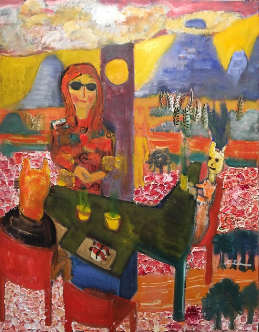 Takuma Tanaka, Sushi Bar in China, Oil Painting (1 of 3)