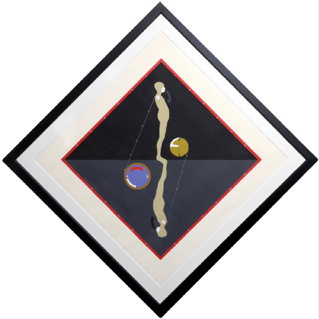 Ernest Tino Trova, Form and Reflection, Serigraph: Artist: Ernest Tino Trova, American (1927 - 2009) Title: Untitled - Form and Reflection Year: 1977 Medium: Serigraph, signed and numbered in pencil Edition: 51/100 Image Size: 32 x 32 inches Frame Siz