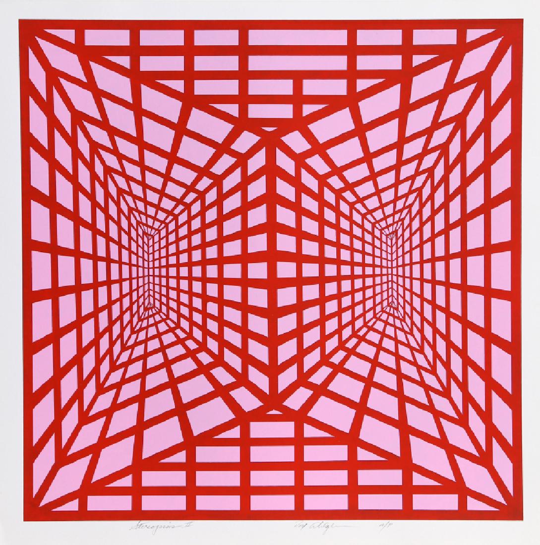 Roy Ahlgren, Stereopsis II (Red Pink), Silkscreen (1 of 1)